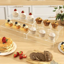 1 Set Acryl Dessert Ständer - mehrstufige Cupcake Präsentation, geeignet für Geburtstag, Hochzeitsfeier, Dessert Tisch oder Teezeremonie