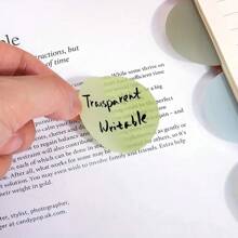 400pcs Morandi Color Round Transparent Memo Pads - Light Green, Blue, Purple And Pink, Suitable For Office, School And Stationery Items