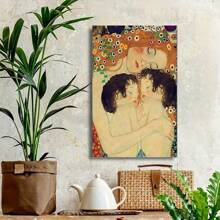 Framed Yatsen Bridge Gustav Klimt Mother Love Twin Baby Posters Nordic Style Canvas Paintings Wall Decor For Living Room Pictures Printing Pop Art