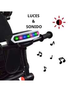 Joykoo Evolutionary Children's Tricycle With Rotating And Reclining Seat, Turret With Light And Sound, Safety Belt, Soft EVA Tires And Push Stick, Suitable From 1 Year