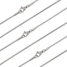 5pcs/Bag Fashionable Stainless Steel Snake Chain Necklace With Lobster Clasp And Extension Chain, Good For Making Diy Jewelry, Semi-Finished Chain - Silvery 5pcs - View 5