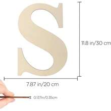 1pc Wood Wall Decoration Letters 12 Inch Blank Letters DIY Paint Family Party Wedding Decorations Gifts Birthday Graduation