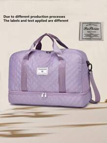 带有独立鞋隔层的极简主义旅行包、多功能瑜伽手提包、轻便健身包、干湿分离衣物收纳袋、可调节肩带，可手提、肩背或斜挎 - 彩色 - 查看 13
