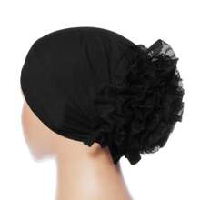 Lace Spiral Turban, Versatile & Practical - Black - View 9