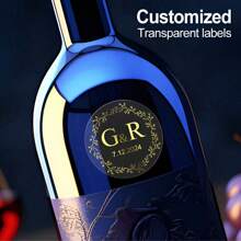 Customized Transparent Waterproof Labels For Weddings And Events - Elegant Gold Foil Custom Stickers With Names And Dates - Personalized Clear Vinyl Decals For Party Favors, Gift Wrapping, And Sealing Invitations For Anniversaries, For Children's Day, For Birthdays, For Graduation, For Housewarming, For Mother's Day, For Valentine's Day, For Father's Day, For Weddings Home, Kitchen, Dining Room, Bathroom, Living Room, Bedroom, Office, Tea Room,School Essentials,Home & Living,Christmas Home Atmosphere,Personalized Labels,Chic Design