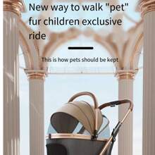 Separable High-End Pet Stroller With Multifunctional Bag Separation, Ultra Lightweight And Easy To Carry With One Click Collection, Cat And Dog Stroller - 粉色 - 查看 2