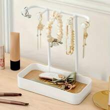 1 Stück praktisches Ausstellungsregal, Tischständer zum Aufhängen von Ohrringen, Halsketten, Ringen, Schlüsselanhängern, Stirnbändern, Haarbändern, Holz Schmuckablage & Schlüsselhalter