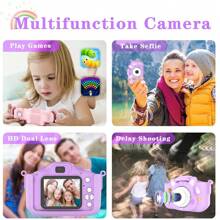Cute Rabbit Kids Selfie Camera Toy, With 32GB TF Card, Toddler Digital Camera For  Boys/Girl Children Video Camcorder Cameras With HD 1080 IPS Screen Christmas Birthday Festival Gifts - Màu tím - Xem 5