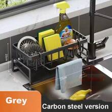 1pc Multi-Function Drain Rack, Kitchen Organizer Rack For Sponge, Dish Soap, Dishcloth On Sink Or Countertop, Drainage Rack Only (No Other Products Included) - Multicolor - View 15