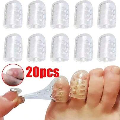 Set de 100/50/20 piezas, cubiertas de punta de zapato duraderas, antialgias y transpirables, protectores de punta de zapato deportivos impermeables y antideslizantes, adecuados para tacones altos de mujer, zapatos planos de mujer y zapatos deportivos casuales de hombre