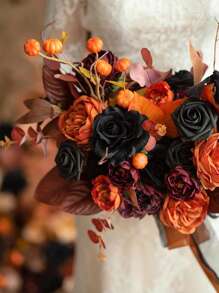 25 piezas de flores artificiales con aspecto real, rosas de espuma antigua con tallos para manualidades, ramos de boda, centros de mesa de baby shower, arreglos florales, decoración de mesas de fiesta y decoración del hogar