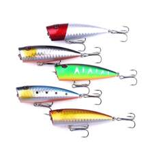 5pcs 9G 7CM Water Splash Lure Floating Lure Bait Set Realistic Popping Fish Lure Bass Fishing Lure - Multicolor - View 2