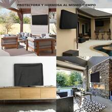 Cubierta de TV para Exteriores,Funda para TV de Exterior Resistente a la Intemperie y al polvo,Adecuado para LED, LCD, OLEDProtector de Visualización de TV Exterior - Negro - Ver 7