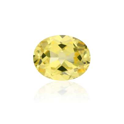 One 100% Yellow Sapphire Loose OvalCut Gemstone For Charms Advanced Jewelry Making Materials DIY