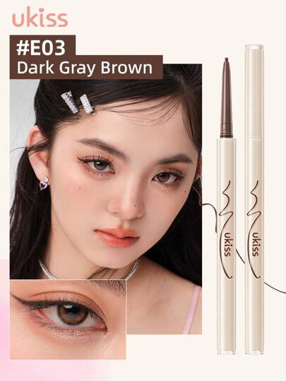 ukiss 凝胶眼线笔，质地柔滑细腻，打造自然妆效，易于使用，色彩鲜艳，滋养眼周肌肤，防水防汗防晕染