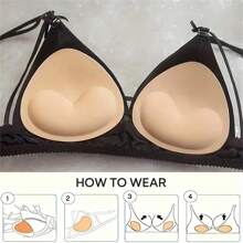 2 Stücke/Set elegante wiederverwendbare weich gepolsterte BH Körbchen, für Bikini-Oberteile und Strandmode