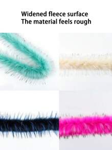 1 Meter Widen Artificial Fur Edge Decorative Fabric Pieces Fashion Tape Sewing Accessories Craft Bride Clothing Fur Accessories Washable With Lace Trim Fur Strips Easter Decor Sewing Artificial Imitation Raccoon Fur Hat Strips Diy Fur Edge Accessories Lace Fur Colorful Plush Strips Nightgown Fur Edge DIY - Multicolor - View 7