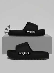 Women's Summer Outdoor EVA Material Slippers, Indoor Home Bathroom Anti-Slip Quiet Cute EVA Material - Black - View 2