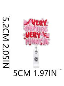 1PC/5Pcs Pink Bow Badge Reel For ID Card Badge Retractable Badge Holder Cute Name Holders Clip For Medical Worker Nursing Student, School Supplies,Back To School