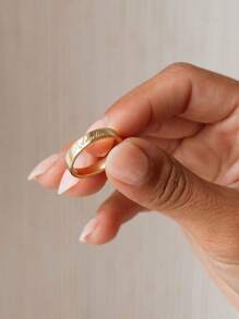 Personalized Engraved Name Rings - Gold And Silver Customized Wedding/Anniversary Rings - Stackable Rings, Engravable Rings For Women & Mothers