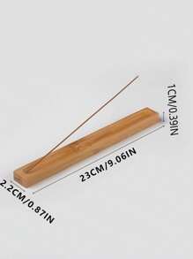 1pc Wooden Incense Holder With Hanging Hooks, Zen Style Home Decor, Suitable For Study, Yoga Room, Tea Room, Bedroom