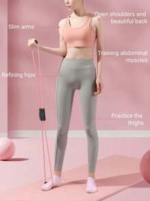 1 pezzo Esercitatore multifunzionale a forma di 8 per donne, fasce di resistenza per allenamento a casa, yoga, stretching spalle, perdita peso, modellatura del corpo, accessori palestra per vita e addome