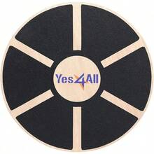 Tabla de Equilibrio de Madera Versátil, Entrenador para Terapia Física, Escritorio de Pie y Entrenamiento de Núcleo con Estabilidad en Ejercicios - C. Negro - Ver 3