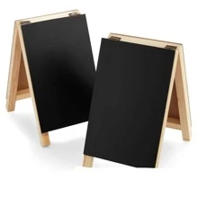 1块双面黑板折叠移动广告牌，可折叠桌面小黑板，适用于家庭、店铺、餐厅装饰 - 彩色 - 查看 4