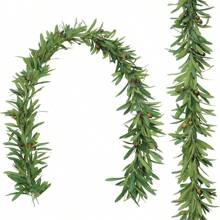 1pc Artificial Green Olive Leaf And Olive Fruit Vine, Indoor Outdoor Decor, Wedding Party Holiday Decoration, DIY Artificial Olive Leaf And Olive Fruit Hanging Garland, Table Decoration, Arch Background - Green - View 8