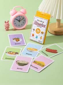 1 套 36 件 5.7 英寸 X3.15 英寸儿童教育抽认卡玩具，水果、动物、身体部位学龄前学习卡，适合 3-14 岁儿童，理想的小礼物 - 彩色 - 查看 16