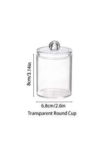 3M 1 pezzo/3 pezzi Organizer portatrucchi, porta cotton fioc per il bagno, dispenser rotondo per dischetti/filo interdentale, per ordinare e conservare, per vacanze in spiaggia, raccolta bagno, raccolta camera da letto, grande capacità