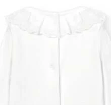 Babidu C. Bộ đồ liền thân ren M/L cho bé - Bộ đồ liền thân cho bé 100% cotton tinh tế và thoải mái tự nhiên 100% sản xuất tại Tây Ban Nha - trắng - Xem 8
