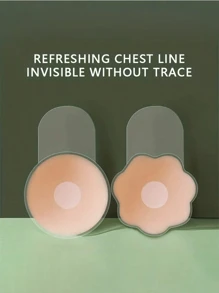 10pcs Reusable Seamless Silicone Nipple Covers, Invisible Breast Lift Tape, Anti-Slip Pasties, Solid Color Bra Accessories, 100% Silicone, Hand Washable,Easy To Clean Bra Accessories,Fits All Bust Sizes - Multicolor - View 8