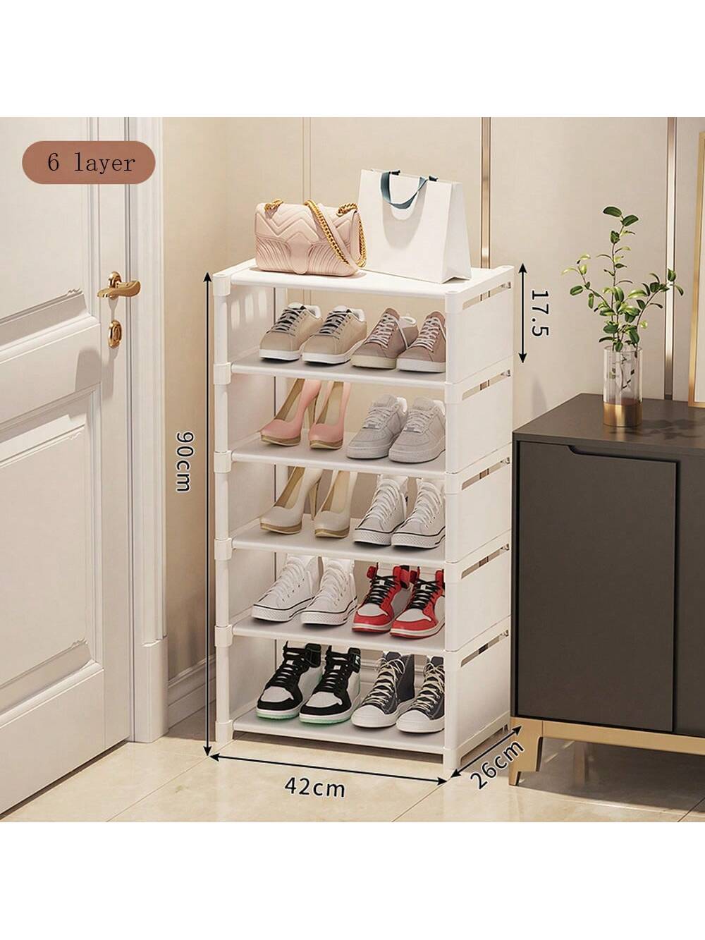 رف تخزين الأحذية في المنزل من طبقتين، خزانة أحذية...