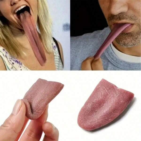 Prótesis de lengua de silicona, lengua de silicona divertida adecuada para adultos en Halloween, Navidad, Acción de Gracias, fiestas de Año Nuevo, bodas, aniversarios, despedidas de soltero, bares y reuniones de adultos, hecho de material de silicona, sin plumas, sin electricidad requerida