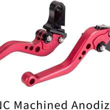 Accesorios Tuning Moto: Manillar CNC Tuning con múltiples rangos ajustables. Manillar de conversión freno de disco delantero y freno de tambor trasero con maneta ajustable para ciclomotores, maneta de embrague freno corta, compatible con GROM MSX125 2014-2019, CBR250R 2011-2013, CBR300R/CB300F/FA 2014-2019, CB400F/CB400R 2013-2015, CBR500R /cb500r/cb500 0f/x 20 us 13-2019, - Rojo - Ver 9