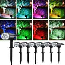 1pc/2pcs Solar Powered Outdoor Waterproof IP65 7 LED Solar Light, Cool White, Warm White Or Color Changing Adjustable Solar Spotlight For Yard, Garden, House, Garage Driveway - Multicolor - View 3