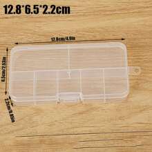 Clear Plastic Fishing Tackle Bait Hooks Storage Box,Visible Bead Jewelry Making Findings Utility Organizer Container Case For Jewelry,DIY Crafts - Multicolor - View 6