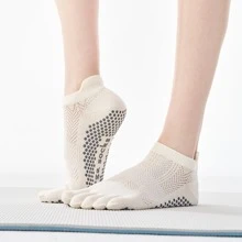 1 Pair Women's Spring Yoga Non-Slip Specialized Five Finger Pilates Socks For Indoor Yoga Training - Multicolor - View 14