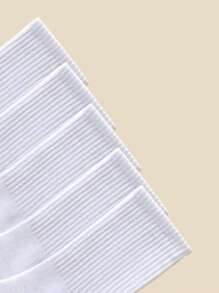 1 Đôi/3 Đôi/5 Đôi/10 Đôi Tất dài đến bắp chân màu trơn cho nữ, chất liệu cotton thoáng khí, mềm mại và thoải mái, thích hợp để mặc hàng ngày, ở nhà, văn phòng, trường học, thể thao, đen trắng, mùa thu - trắng - Xem 3