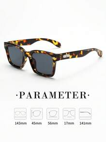 4pcs/Set Retro Square Frame Stylish High-End Fashion Glasses For Men (Suitable For Driving, Travel, Casual, Vacation, Outdoor, Sports, Daily Use) For Summer Beach Vacation,Outdoor,Travel - 4-piece Set - View 4