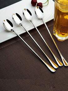 8 件长柄咖啡勺、不锈钢冰茶匙、冰淇淋勺、搅拌勺、甜品勺、咖啡勺、冰淇淋勺、搅拌勺、酒店、餐厅、公共果酱勺、餐具学校用品、返校、情人节/情人节 - 彩色 - 查看 9