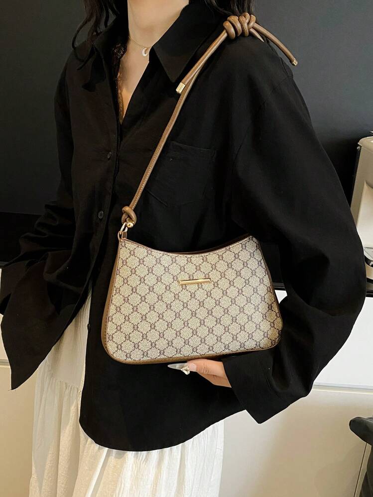 Women Large Capacity Retro Floral Underarm Shoulder Bag, Fashionable Casual Versatile - Multicolor - View 5