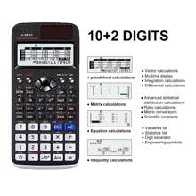 Calculadora científica multifuncional de 552 funciones especialmente diseñada para exámenes de estudiantes, empaque económico, apariencia de alta gama, artículos escolares, de vuelta a la escuela.