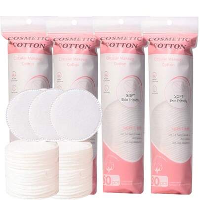 160 unidades, almohadillas para el rostro, suaves, sin pelusa, súper absorbentes, almohadillas desmaquilladoras para todo tipo de piel, utilizadas para eliminar el maquillaje, aplicar tónicos, limpieza facial, cuidado de uñas