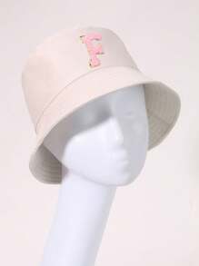 1 chiếc mũ xô đính chữ thời trang trẻ em Essential Pink - Mũ chống nắng dễ thương cho trẻ mới biết đi, nhẹ và thoáng khí, đáng yêu và đa năng - 1PC - Xem 56