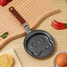 1 pieza Sartén antiadherente con forma de animal de 4"/ 5", sartén creativa para freír el desayuno para uso doméstico, con formas de tigre, oso, panda, cara sonriente y corazón