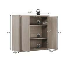 SICOTAS Buffet Cabinet With Storage Sideboard Accent Modern Credenza With Doors & Shelves Fluted 34.6" Tall Media Console Mid Century Coffee Bar Table For Living Room Kitchen Dining Room Hallway - White Alder - 查看 9