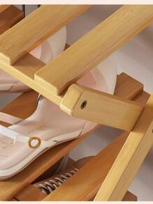Étagère à chaussures à plusieurs niveaux, sans assemblage requis, étagère à chaussures économique pour la maison, pliable, meuble à chaussures de salon créatif, étagère à chaussures en bois pour petits espaces
