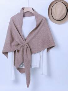 1buc eșarfă triunghiulară, ocazională, ușoară, coreeană, în amestec de lână, cu mai multe uzuri, încalzitoare pentru gât, culoare solidă, potrivită pentru toate anotimpurile